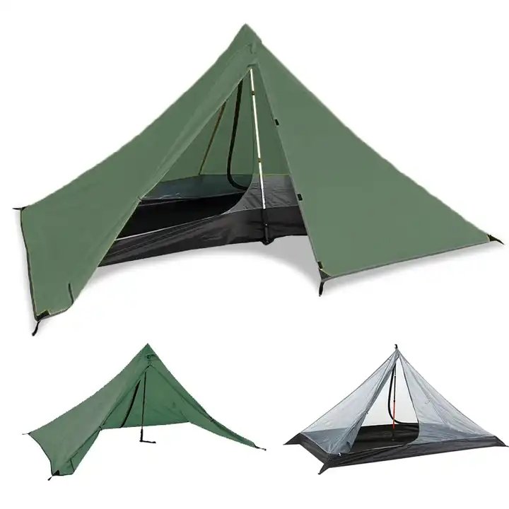 Quality Nylon Outdoor Rodless Ultralight Lightweight Hiking Backpacking Trekking Pole Camping Tent 2 Person
